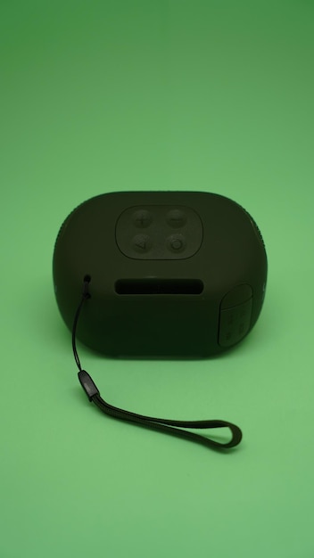 A black mouse with a cord that has the number 2 on it