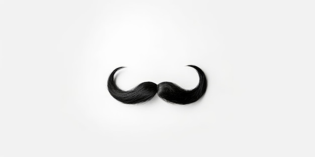 Black moustache isolated on white background