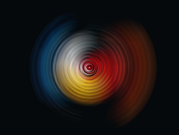 black multicolor circular abstract background