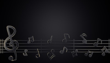 Music Notes Black Background Images - Free Download on Freepik