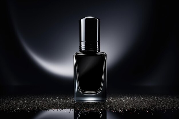 Black nail polish bottle