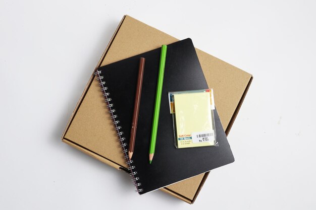 Black Notebook with pencil