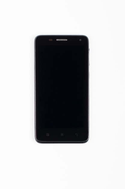 Black off phone on a white background