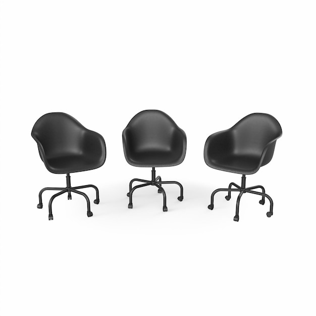 Black office chair 3d modelling