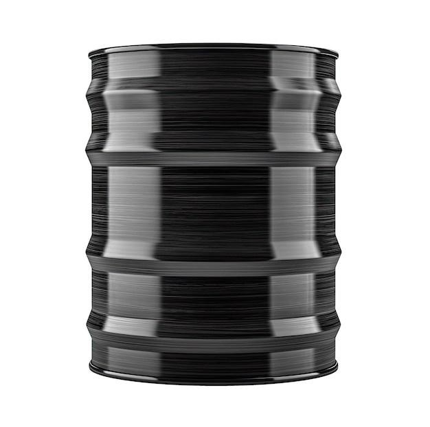 Black oil barrel isolated on white background Generative AI