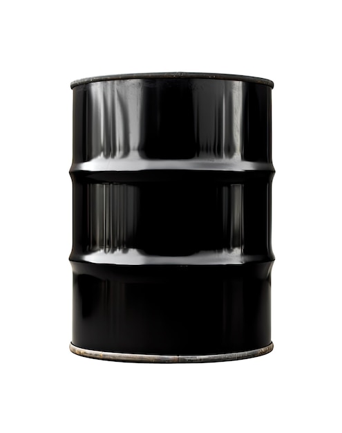 Black oil barrel isolated on white background Generative AI