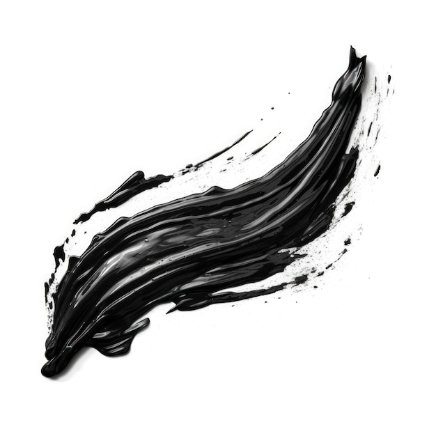 Black oil painting stroke Illustration Generative AIxD