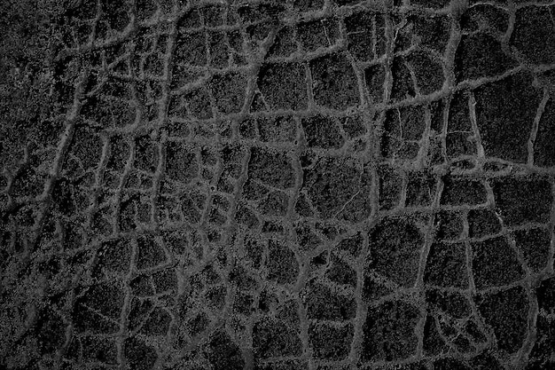 black old wall cracked concrete background / abstract black texture, vintage old background