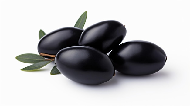 Black olive isolated on white background