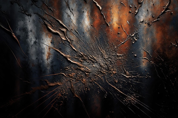 A black and orange background with a broken glass in the middle.