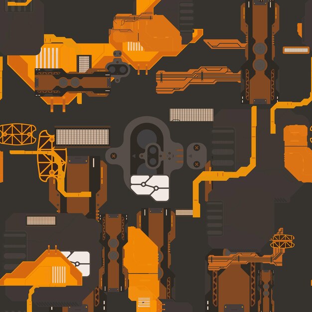 A black and orange background with a large machine that says'big rig '