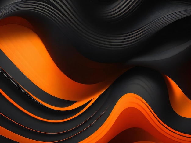 Black and orange background with a wavy pattern ai generated