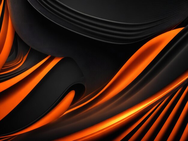 Black and orange background with a wavy pattern ai generated