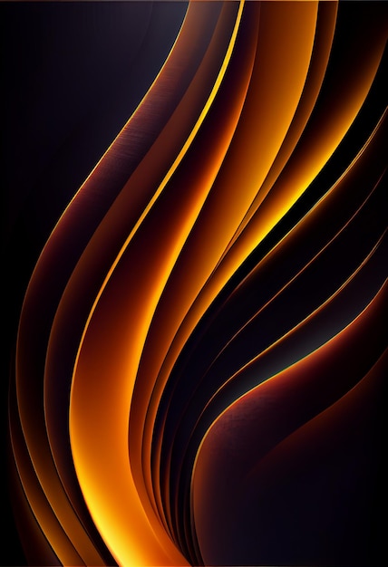 A black and orange background with a wavy pattern.