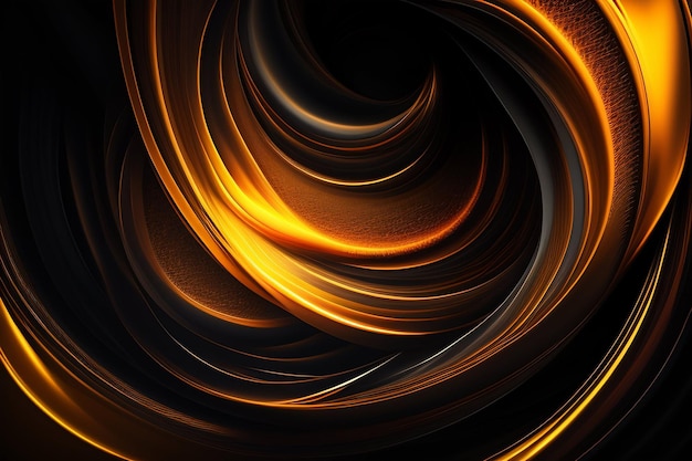 A black and orange background with a white and orange swirls.