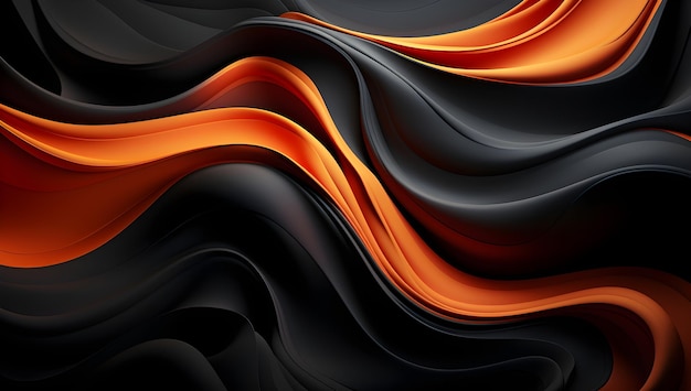 Black and orange gradient wavy textured background