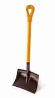 Photo a black and orange hammer with a black handle