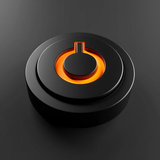 черный и оранжевый выключатель света с черным фоном