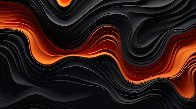 black and orange liquid background