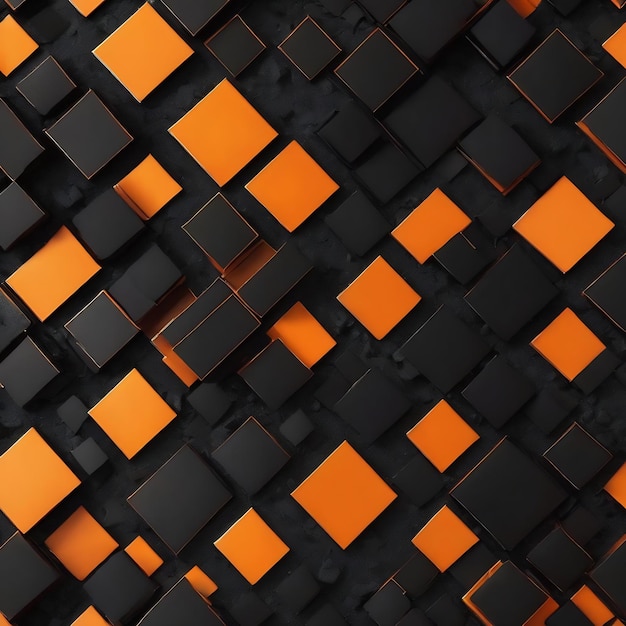 A black and orange squares