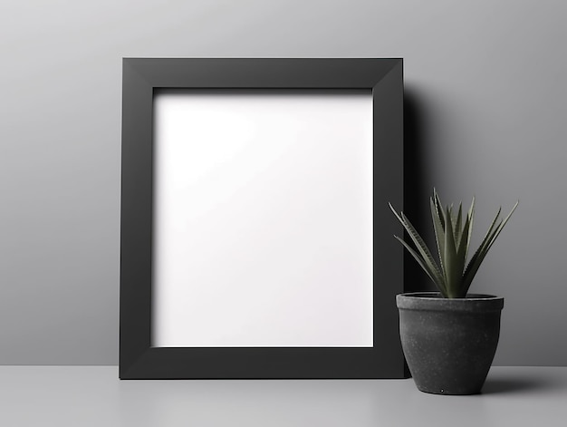 black outline picture frame