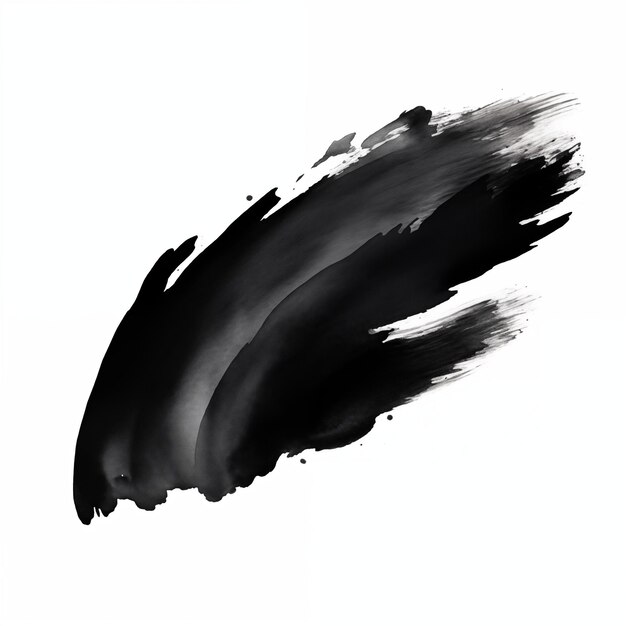 Black paint brush stroke