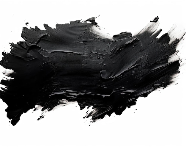 a black paint stroke image untouched brush