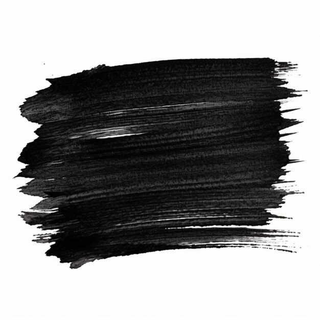 Photo black paint strokes on white background generative ai