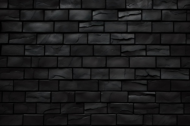 black painted brick wall pattern