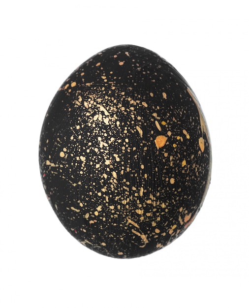 Black painted Easter egg