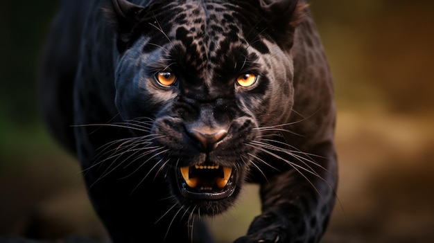 Foto animale pantera nera