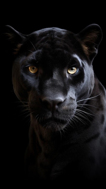 Black panther in the dark