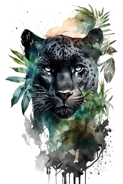 black panther in forest