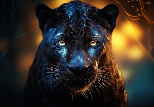 Black panther portrait Animal world