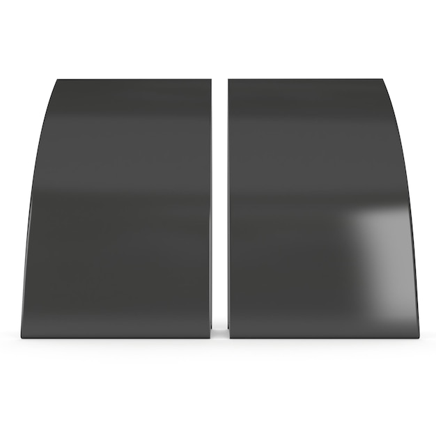 Black paper tent card 3d render