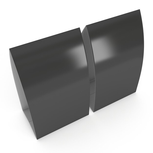 Premium Photo Black paper tent card 3d render