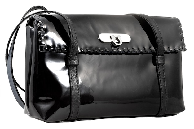 Black patent leather woman's bag