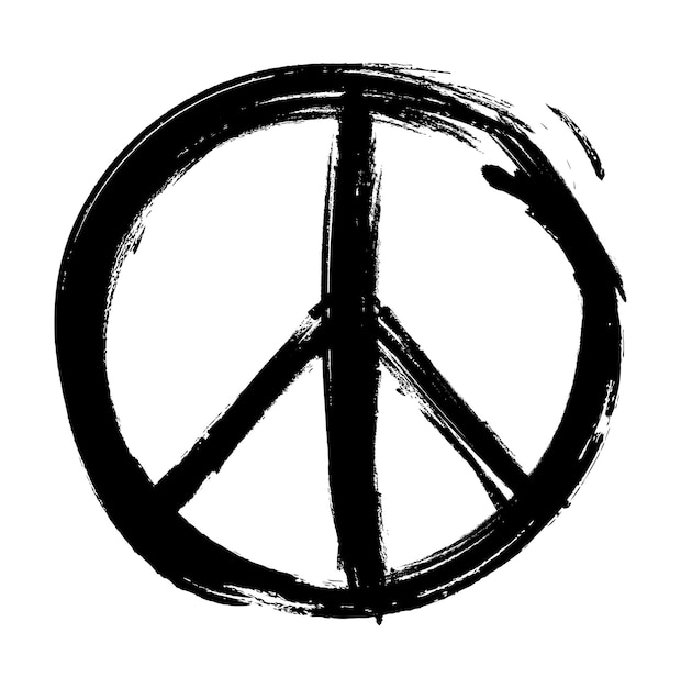 Black peace png brush stroke texture transparent background