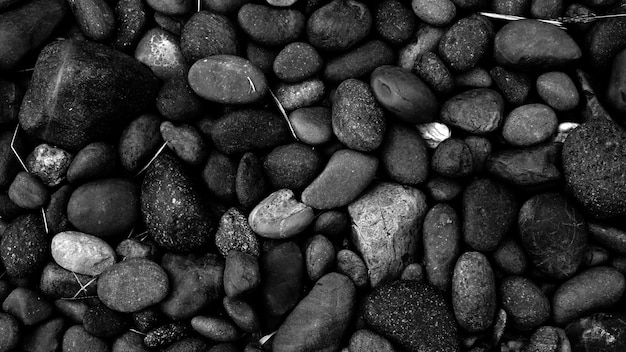 black pebble stone background