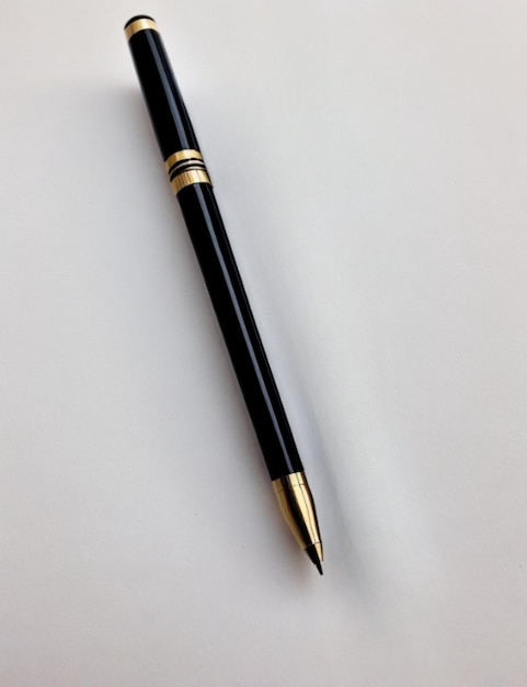 Black pen isolated white background