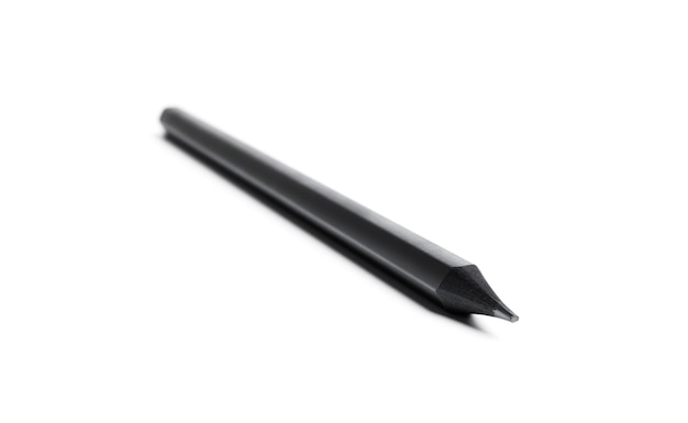 Photo black pencil on a white background. high quality photo