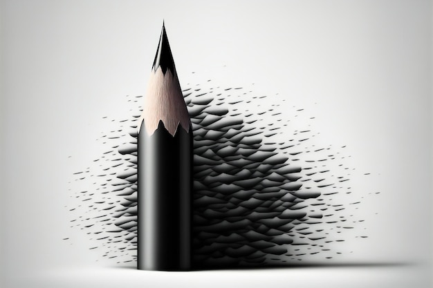 Premium Photo  Black pencil on white background with soft shadow