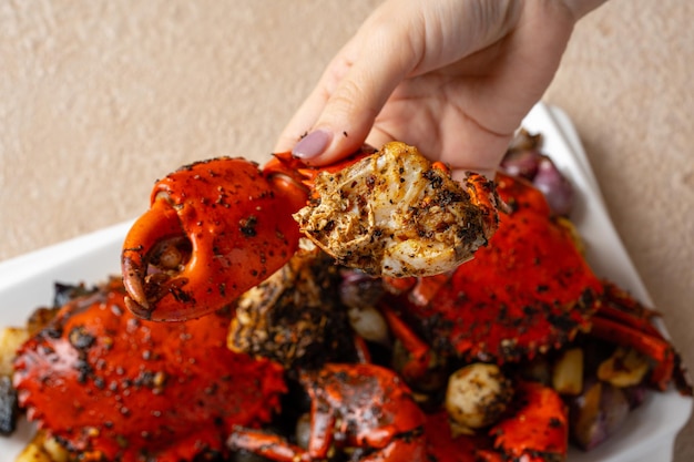 Black Pepper Crab Indonesia Kepiting Lada Hitam