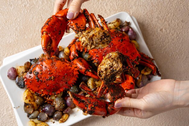 Black Pepper Crab Indonesia Kepiting Lada Hitam