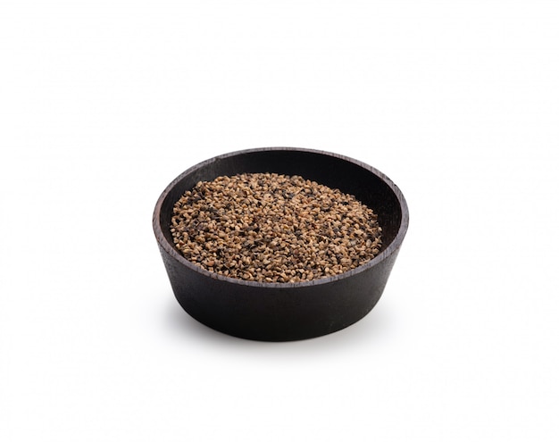 black pepper flake on white background