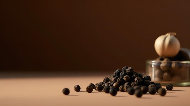 Black pepper grains