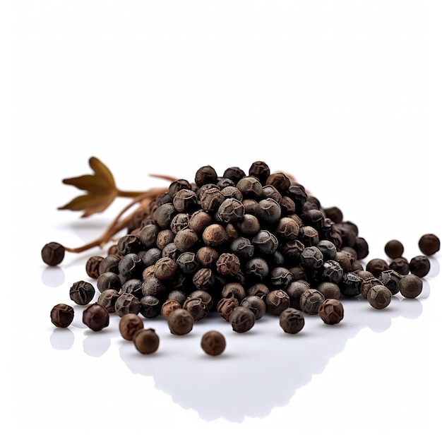 Photo black pepper grains