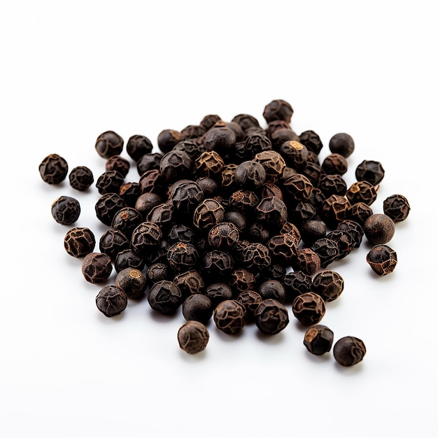 Black Pepper Isolated on White Background