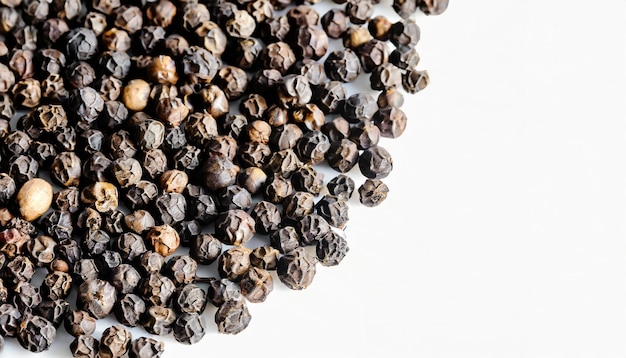 Black pepper isolated on WHITE