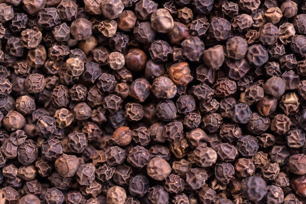 Black pepper spices for cooking meat fish and salads